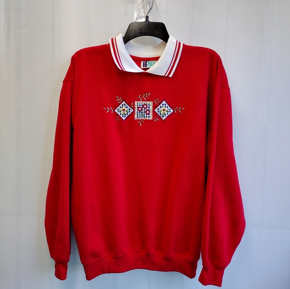 VINTAGE Bold Spirit Women's  Sweatshirt Red Size M New